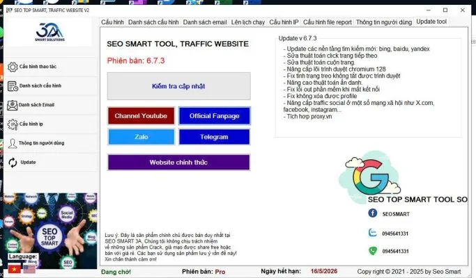 ❌ Phần mềm crack – SEO TOP SMART TRAFFIC WEBSITE V2