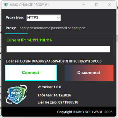 Phần mềm MMO CHANGE PROXY