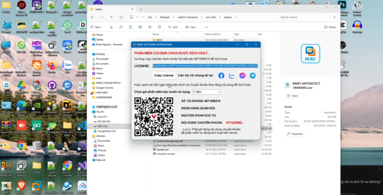Cài đặt và kích hoạt phần mềm MMO ANTIDETECT VMWARE