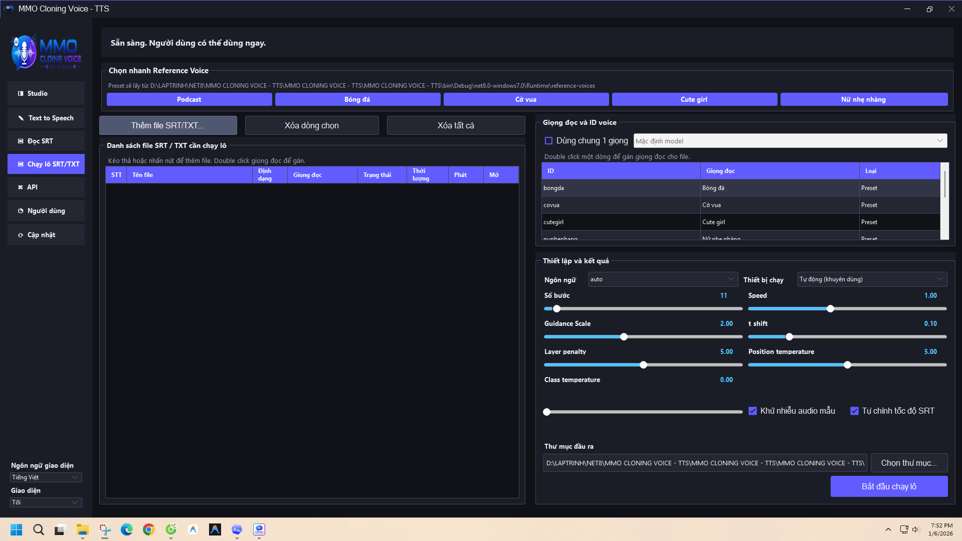 MMO Cloning Voice Text To Speech – Phần Mềm Clone Giọng Đọc, Chuyển Văn Bản Thành Giọng Nói AI - Ảnh 5
