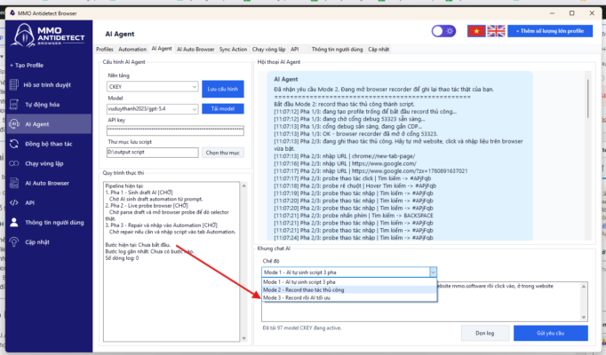 AI hỗ trợ chuẩn hóa và tối ưu autoscript sau khi ghi thao tác mẫu