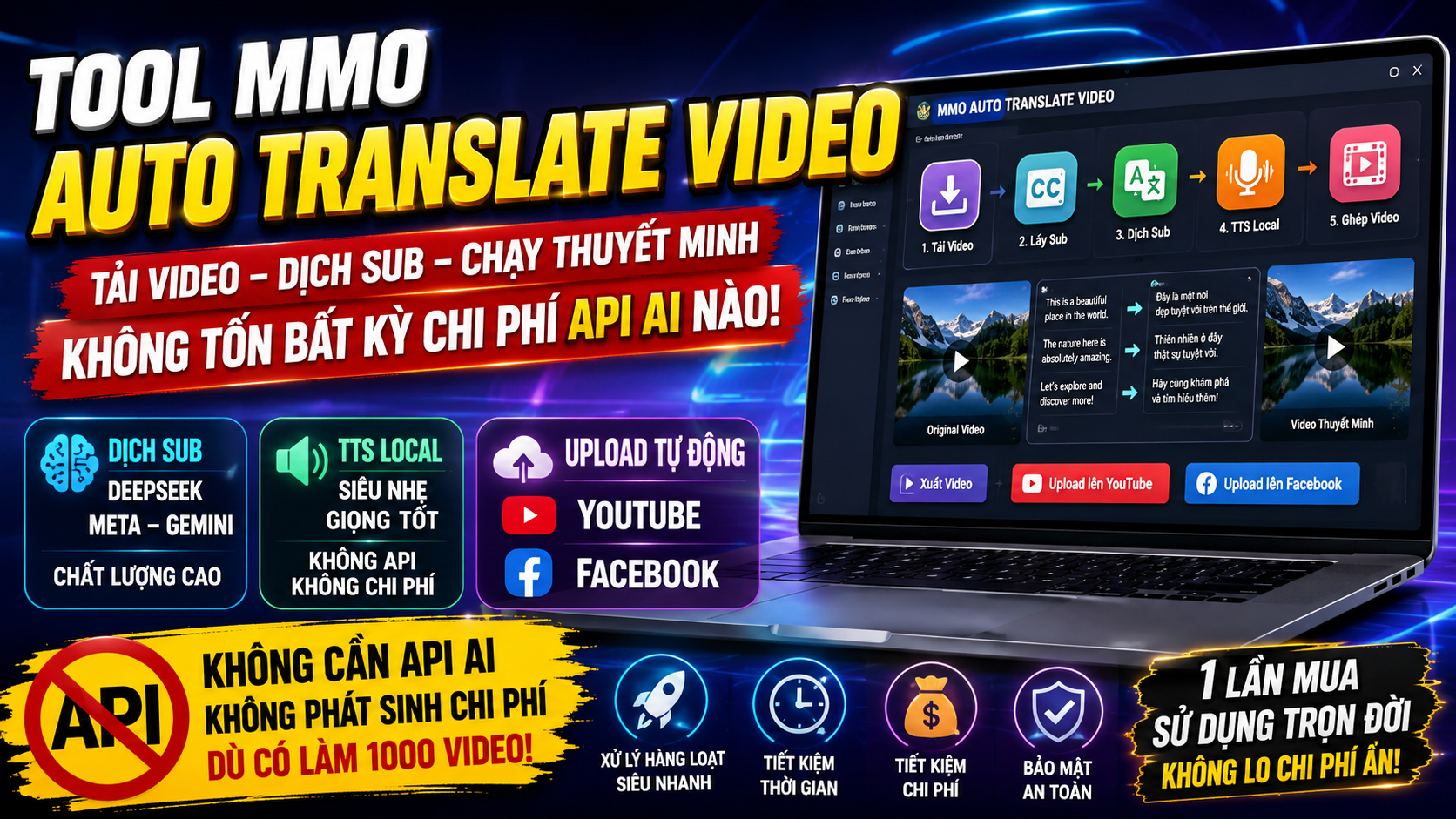 MMO Auto Translate Studio – Công Cụ AI Dịch Video, Tạo Phụ Đề Và Thuyết Minh Không Cần API AI - Ảnh 19